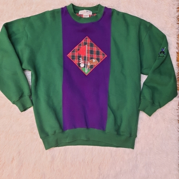 Vintage Other - 🌟 Vintage Nick Faldo Pringle colorblock gold sweatshirt size large Golf